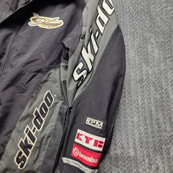 VTG Ski-Doo XPS Performance Bombardier Snowmobile Jacket Men's XLT Black Patches - Picture 14 of 16